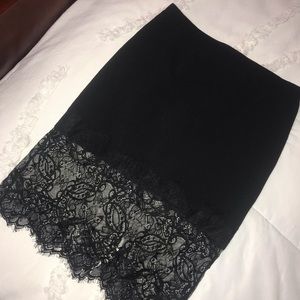 Black lace skirt